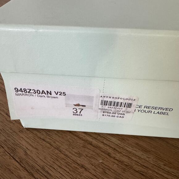 Bibi Lou (Anthropologie) Wood-Bottom Slides - Size 37 - Picture 3 of 6